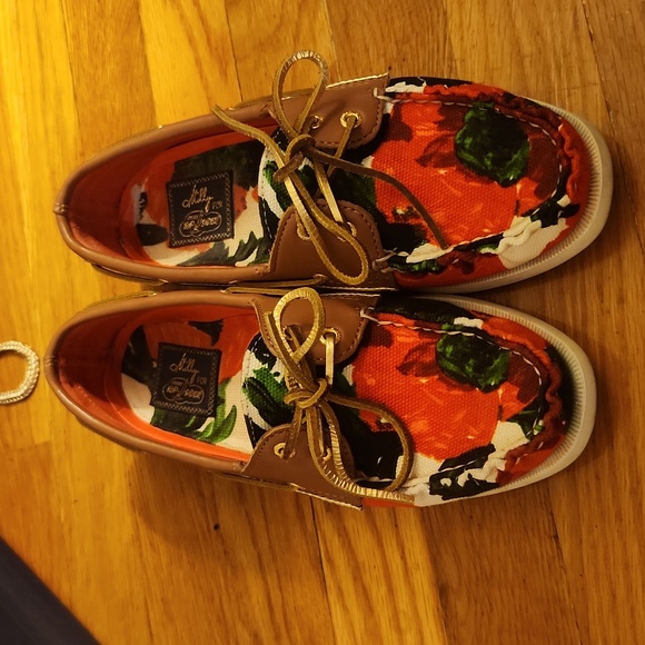 Sperry Top Sider x Milly floral limited edition boat shoes women's size 7 - Picture 2 of 6